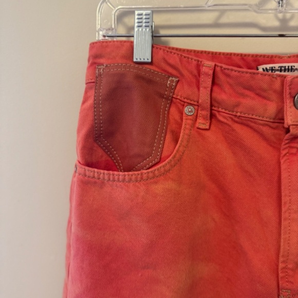 NWT FREE PEPOLE WATERFALLS BAGGY WIDE LEG DENIM JEANS - SIZE 27S - OKLAHOMA SUN - Picture 9 of 11